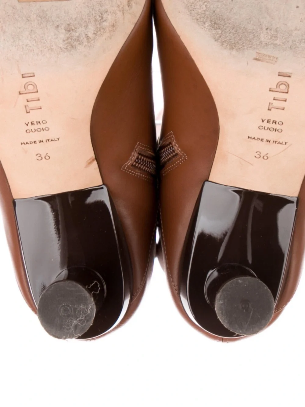 Sexy Yet Classy Tibi Cognac Brown Over-the-Knee Pointed Toe Boots size 6 EUC